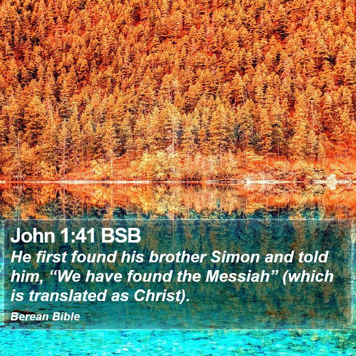 John 1:41 BSB Bible Study