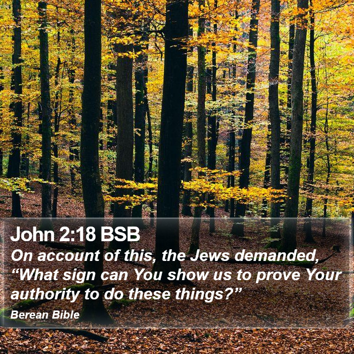 John 2:18 BSB Bible Study