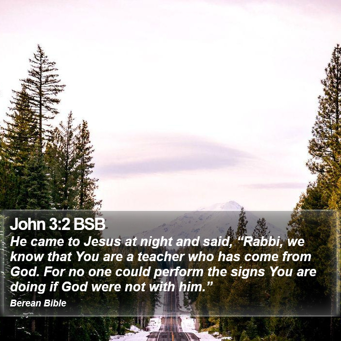 John 3:2 BSB Bible Study