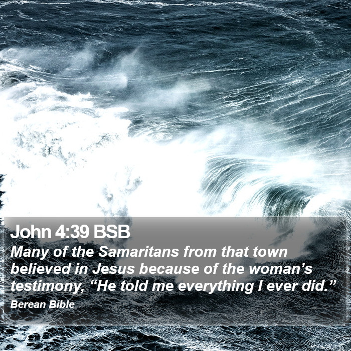 John 4:39 BSB Bible Study