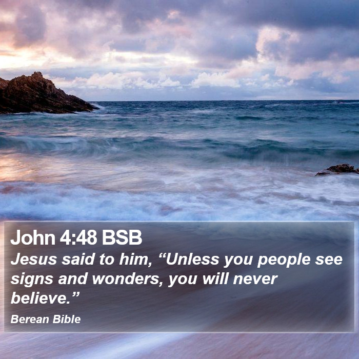 John 4:48 BSB Bible Study