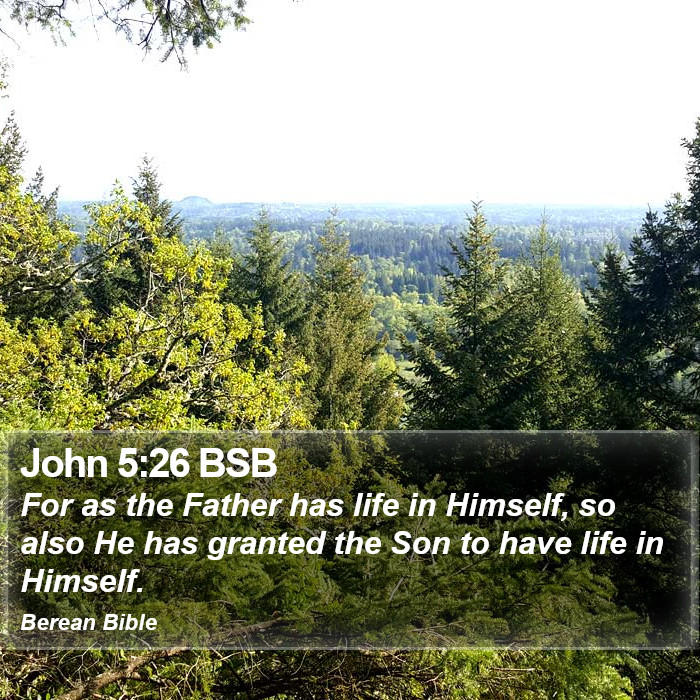 John 5:26 BSB Bible Study