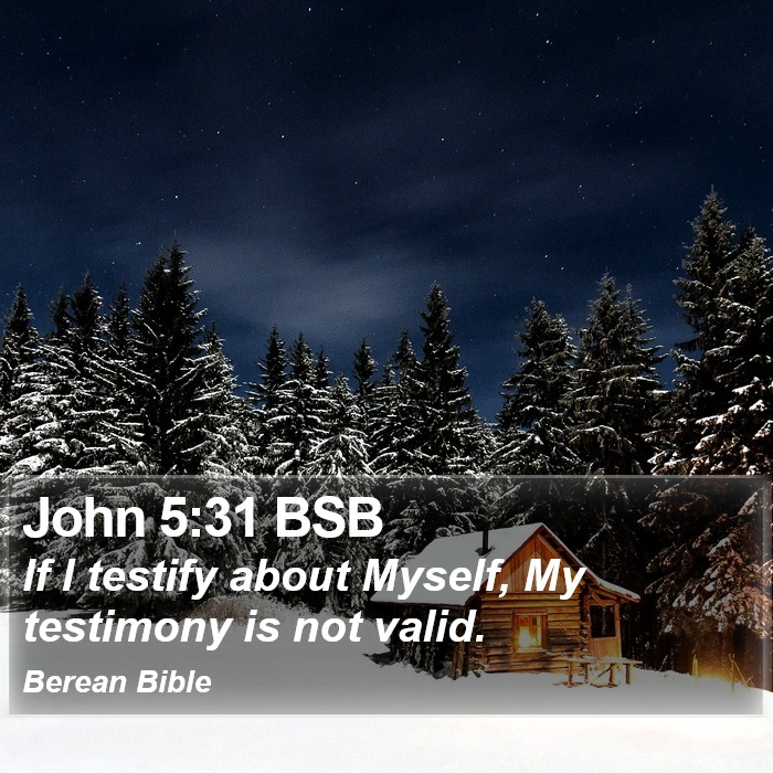 John 5:31 BSB Bible Study