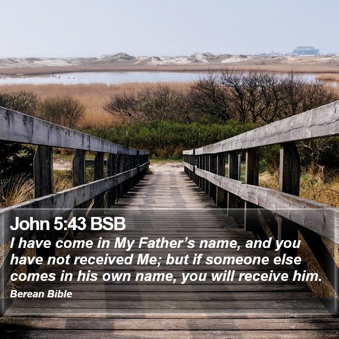 John 5:43 BSB Bible Study