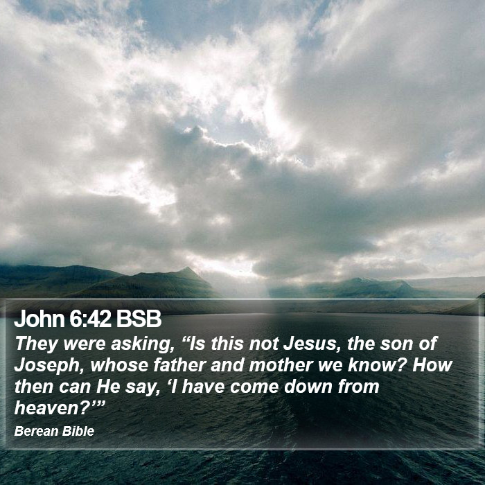 John 6:42 BSB Bible Study