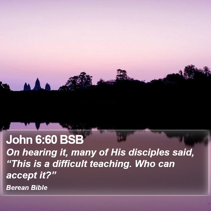 John 6:60 BSB Bible Study