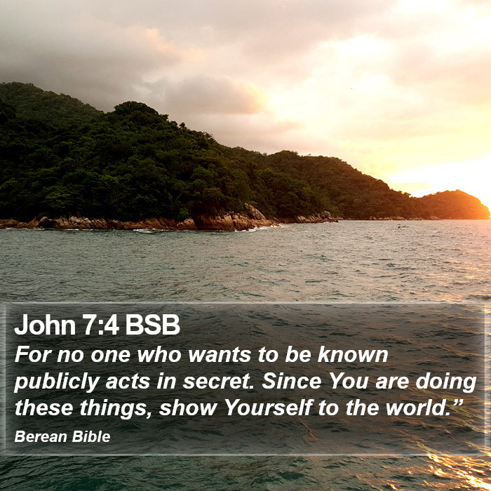 John 7:4 BSB Bible Study