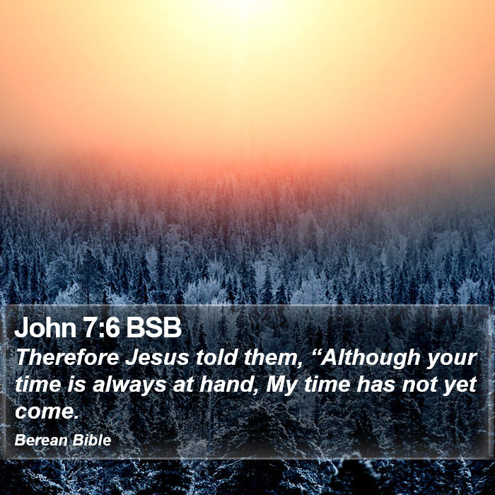 John 7:6 BSB Bible Study