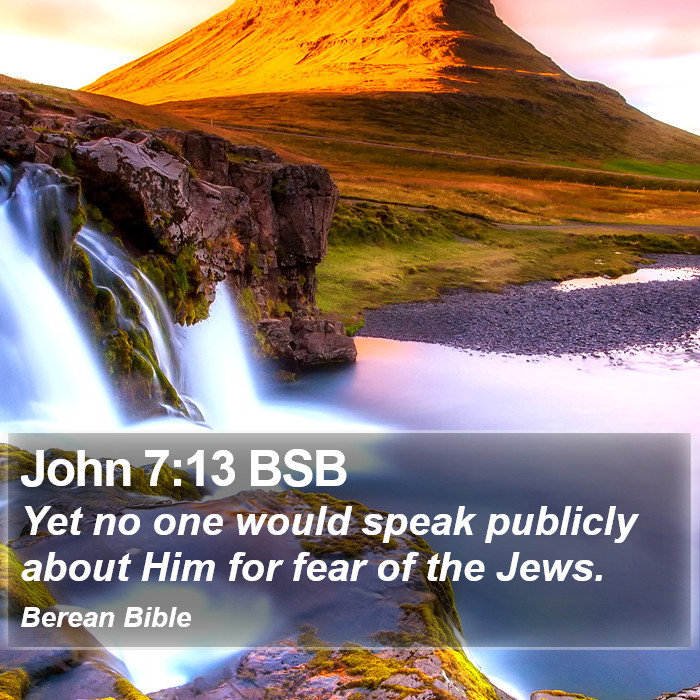 John 7:13 BSB Bible Study