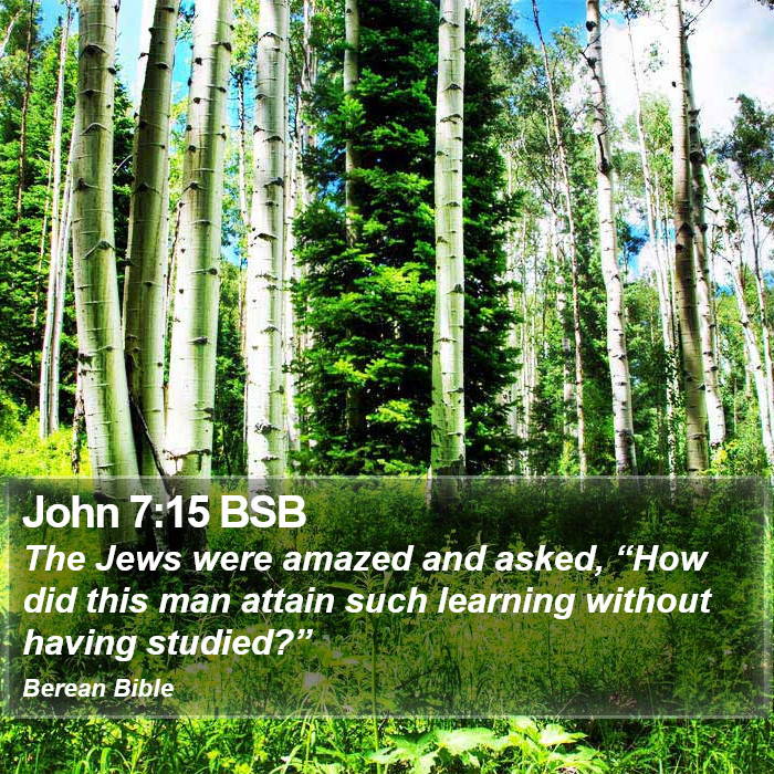 John 7:15 BSB Bible Study