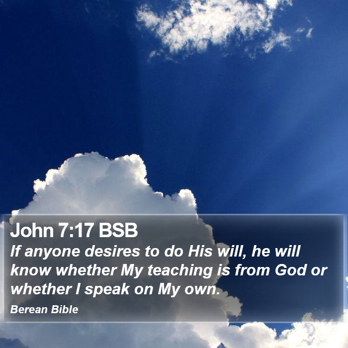 John 7:17 BSB Bible Study