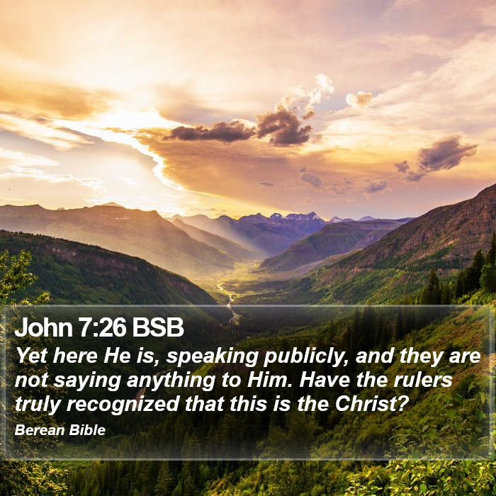 John 7:26 BSB Bible Study