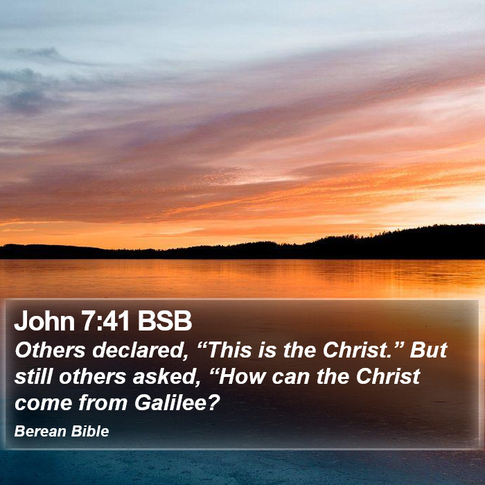 John 7:41 BSB Bible Study