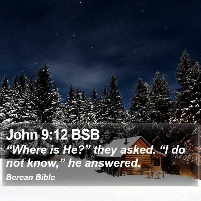 John 9:12 BSB Bible Study