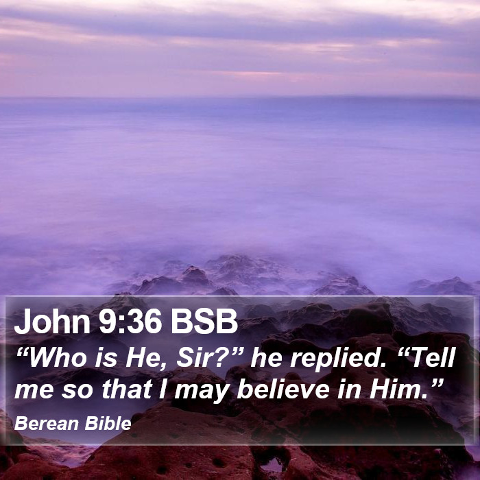 John 9:36 BSB Bible Study