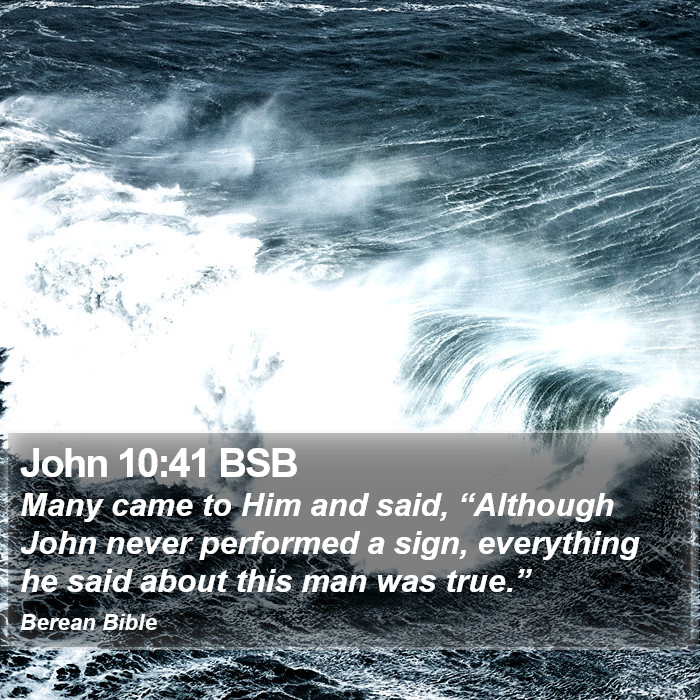 John 10:41 BSB Bible Study