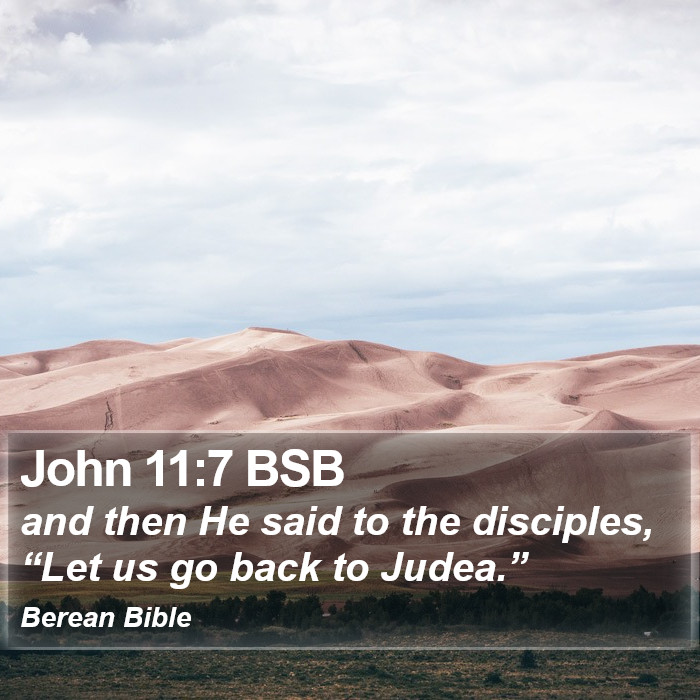 John 11:7 BSB Bible Study