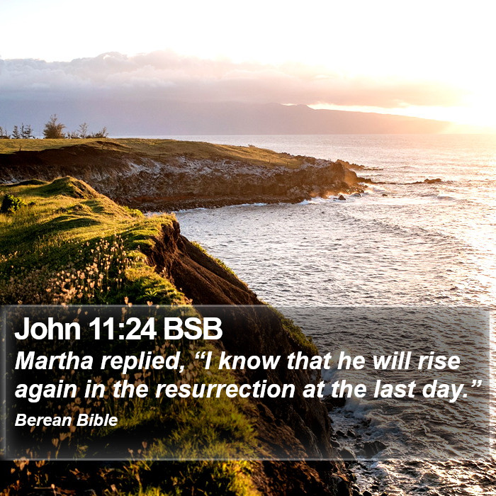 John 11:24 BSB Bible Study