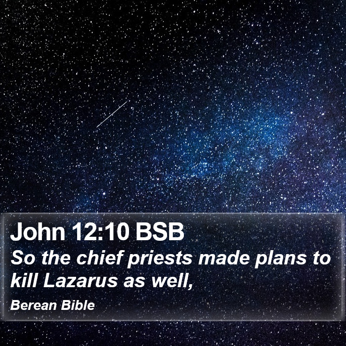 John 12:10 BSB Bible Study