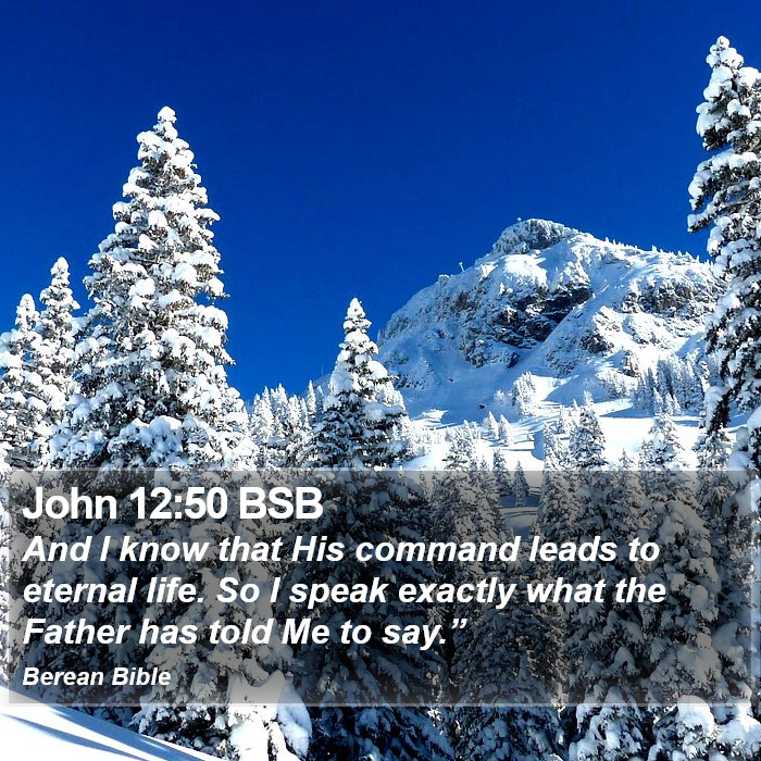 John 12:50 BSB Bible Study