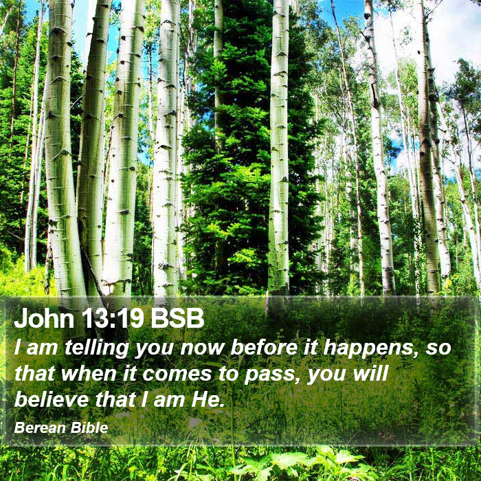 John 13:19 BSB Bible Study