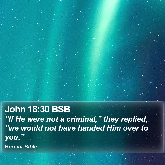 John 18:30 BSB Bible Study