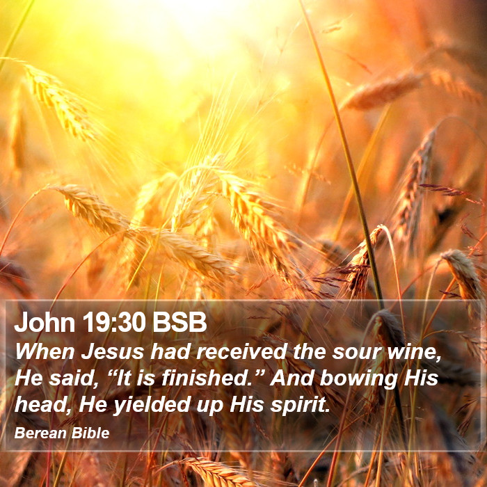 John 19:30 BSB Bible Study