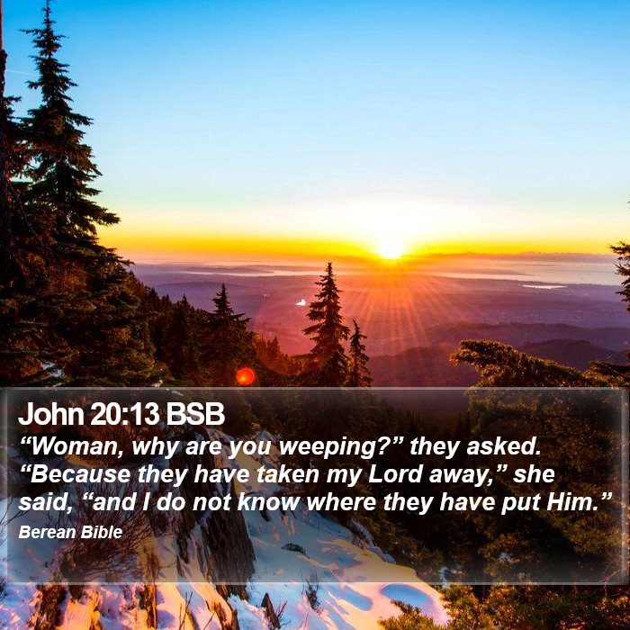 John 20:13 BSB Bible Study