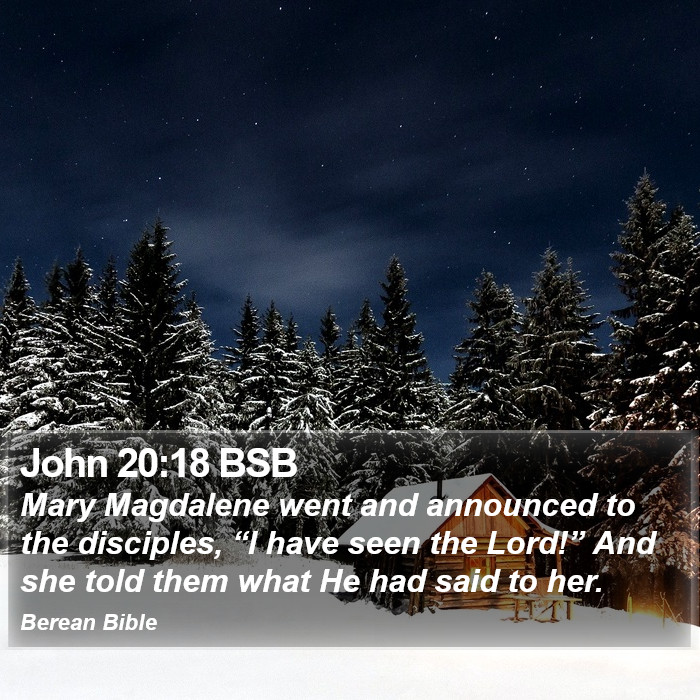 John 20:18 BSB Bible Study