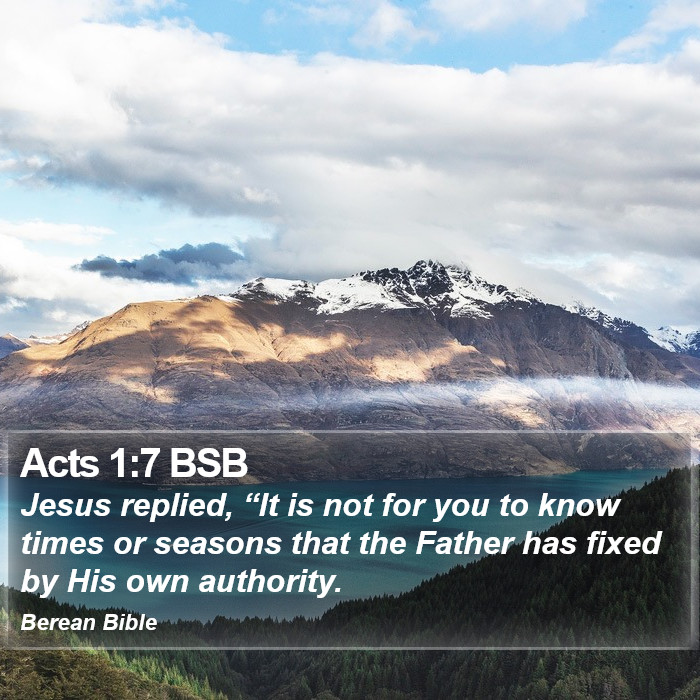 Acts 1:7 BSB Bible Study