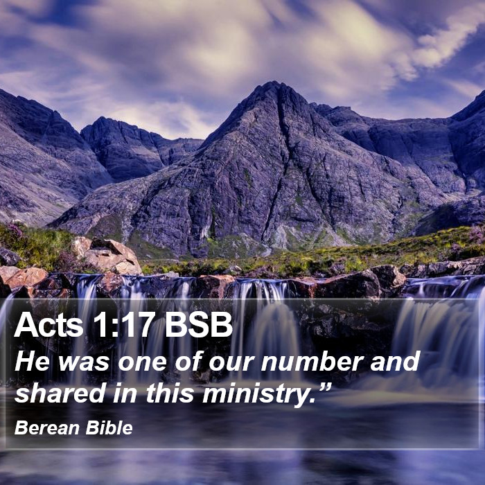 Acts 1:17 BSB Bible Study