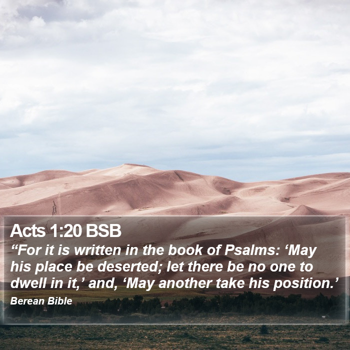 Acts 1:20 BSB Bible Study