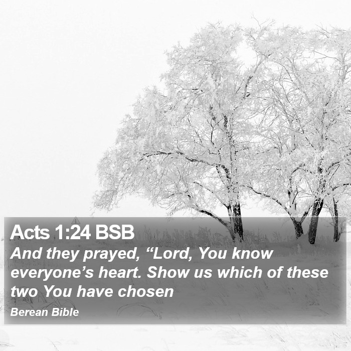 Acts 1:24 BSB Bible Study