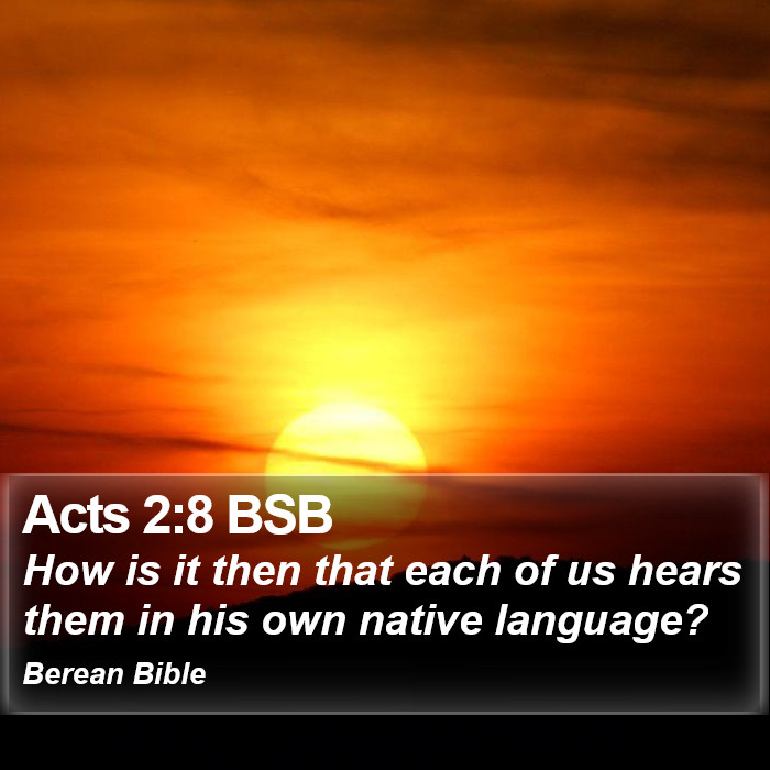 Acts 2:8 BSB Bible Study