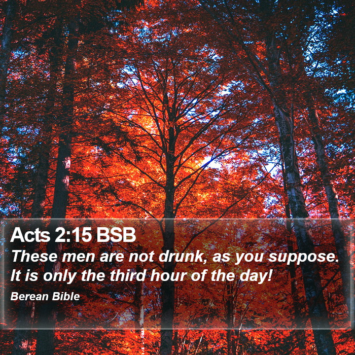 Acts 2:15 BSB Bible Study