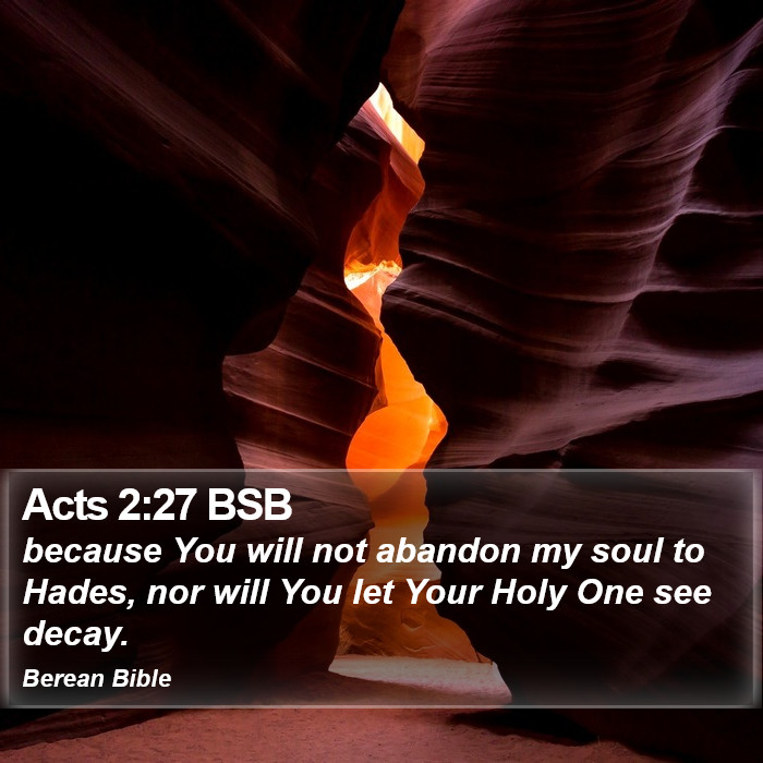 Acts 2:27 BSB Bible Study