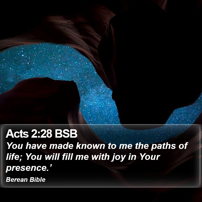 Acts 2:28 BSB Bible Study