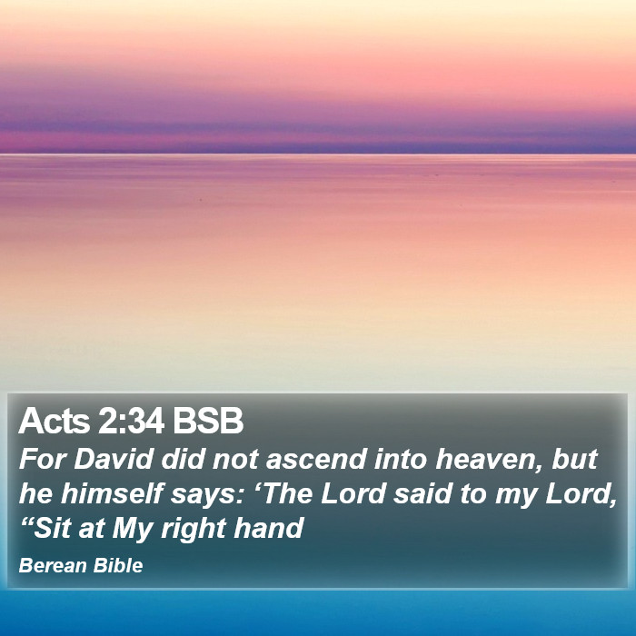 Acts 2:34 BSB Bible Study