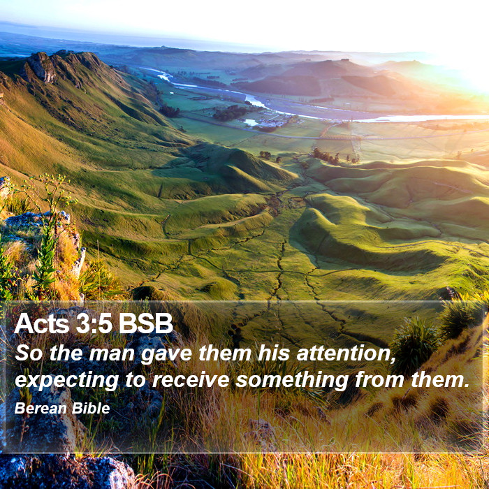 Acts 3:5 BSB Bible Study