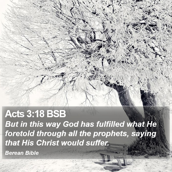 Acts 3:18 BSB Bible Study