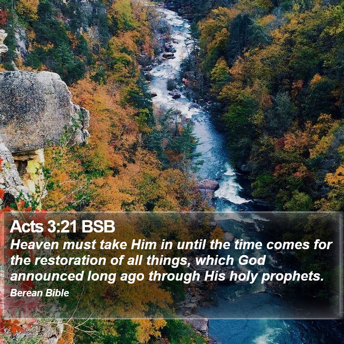 Acts 3:21 BSB Bible Study