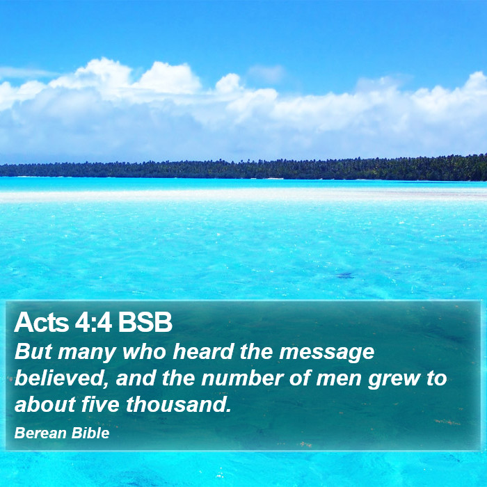 Acts 4:4 BSB Bible Study