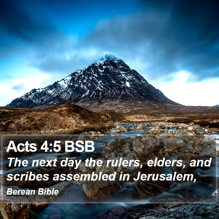 Acts 4:5 BSB Bible Study