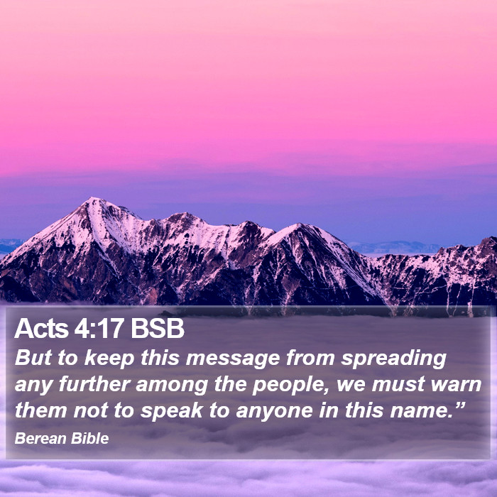 Acts 4:17 BSB Bible Study