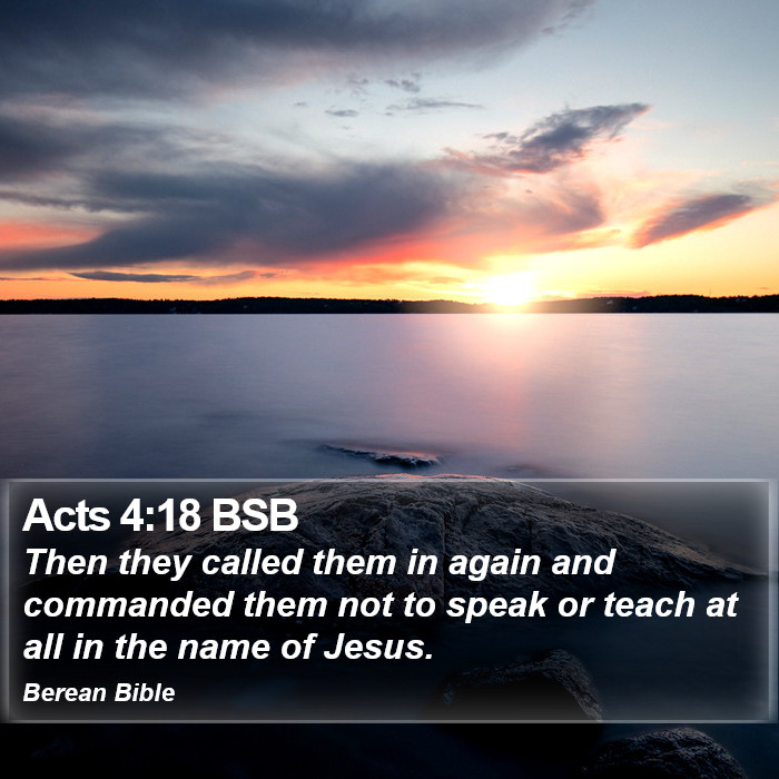 Acts 4:18 BSB Bible Study