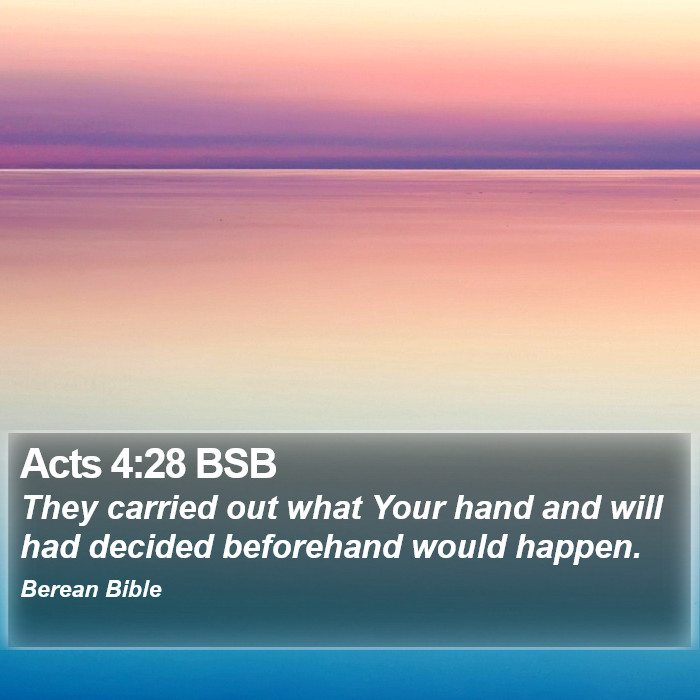 Acts 4:28 BSB Bible Study