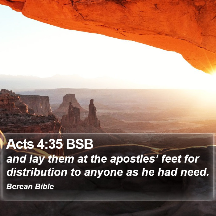 Acts 4:35 BSB Bible Study