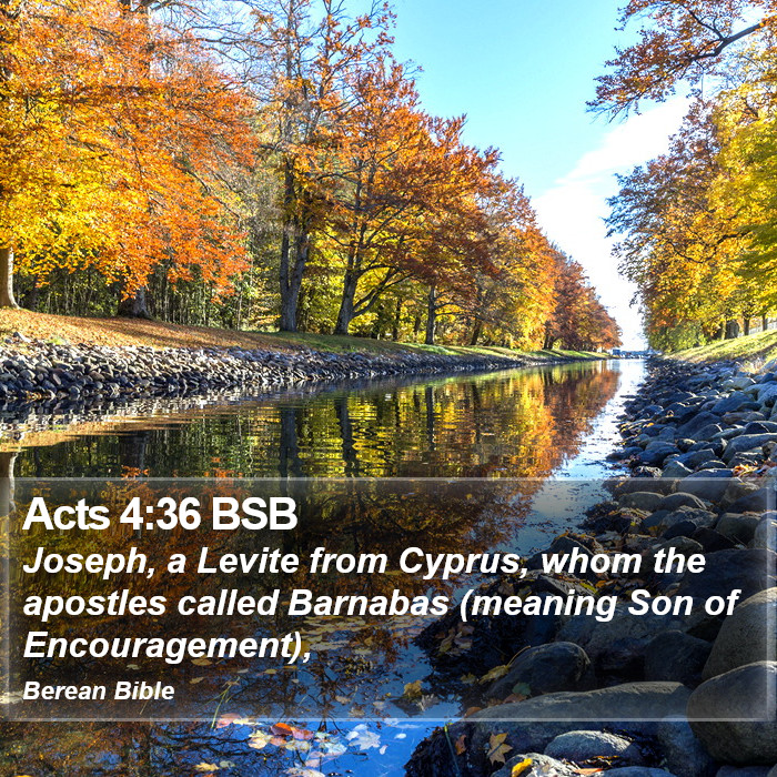 Acts 4:36 BSB Bible Study