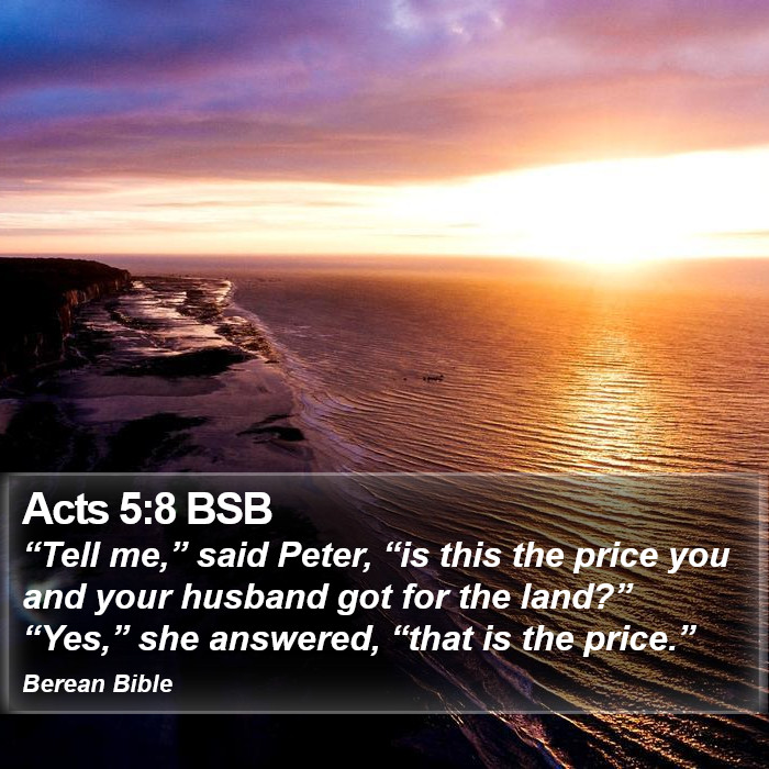 Acts 5:8 BSB Bible Study