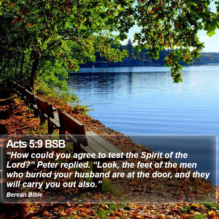 Acts 5:9 BSB Bible Study